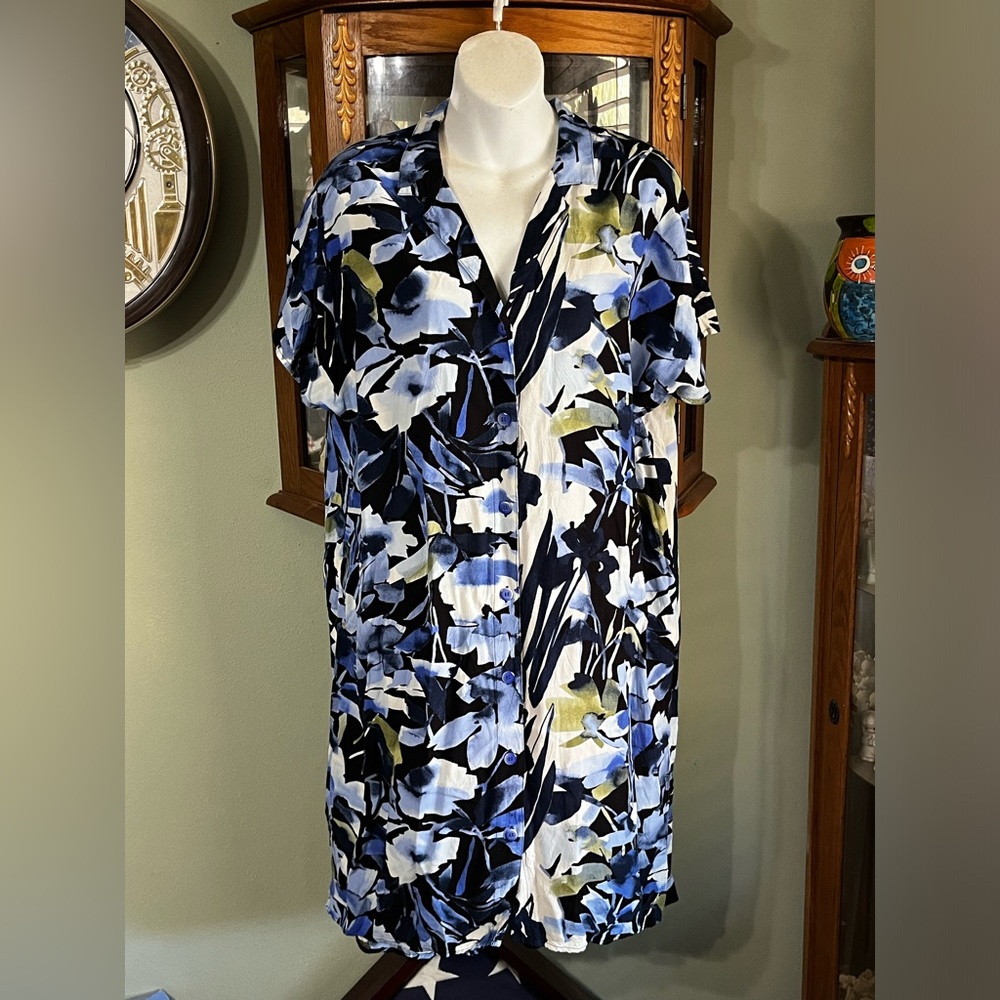 Jams World Honolulu Starry Night 100% Rayon Dress Size Medium